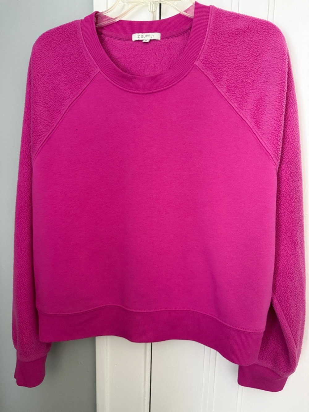 Z Supply Bright Fuchsia Crewneck Sweatshirt